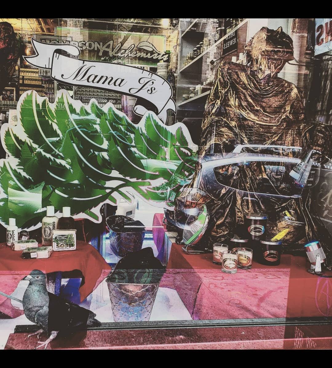 Thompson Alchemists window on Thompson Street Soho NYC
